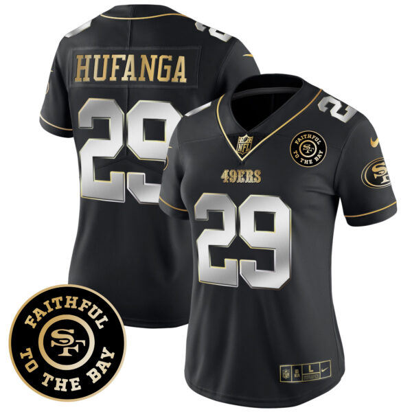 Women's 49ers Faithful To The Bay 2024 Patch Vapor Limited Jersey - All Stitched - Image 40