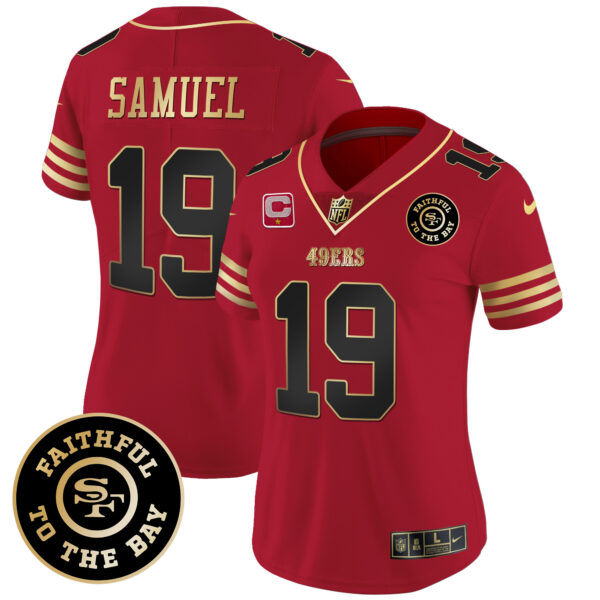 Women's 49ers Faithful To The Bay 2024 Patch Vapor Limited Jersey - All Stitched - Image 12