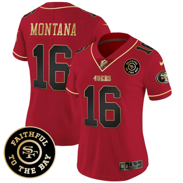 Women's 49ers Faithful To The Bay 2024 Patch Vapor Limited Jersey - All Stitched - Image 28