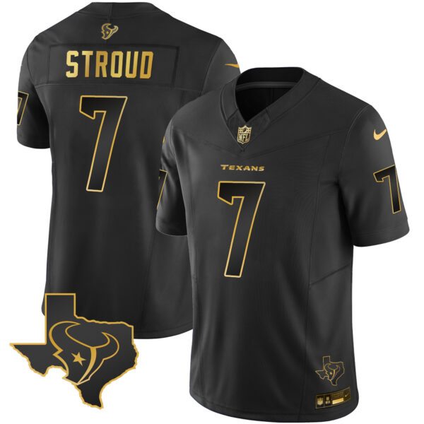 Men's Houston Texans Gold Vapor Limited Jersey - All Stitched - Image 7