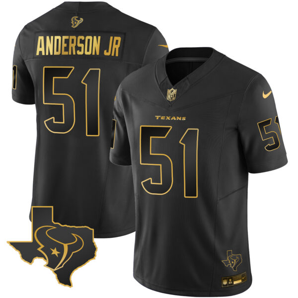 Men's Houston Texans Gold Vapor Limited Jersey - All Stitched - Image 11