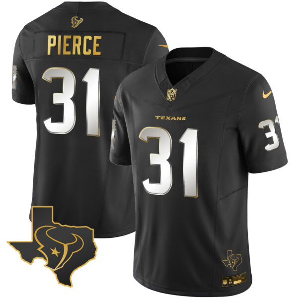 Men's Houston Texans Gold Vapor Limited Jersey - All Stitched - Image 3