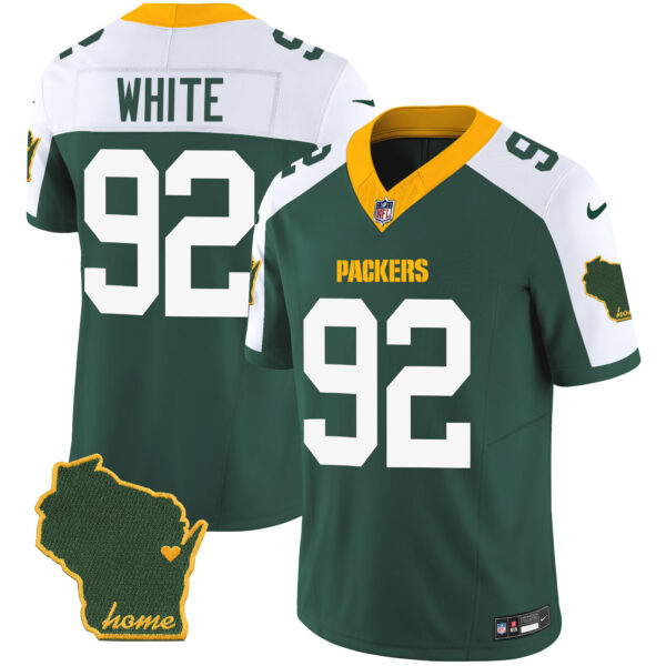 Men's Packers Home Patch Vapor Jersey V2 - All Stitched - Image 6