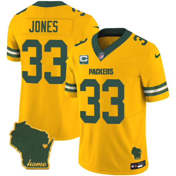 Men's Packers Home Patch Vapor Jersey V2 - All Stitched - Image 27