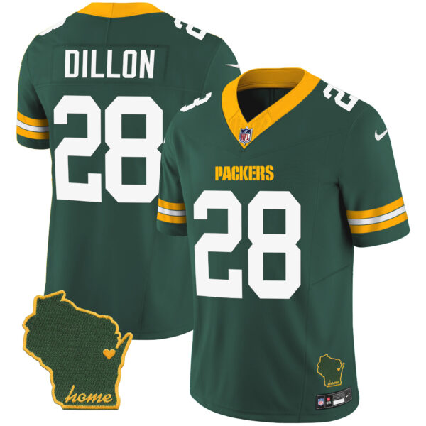 Men's Packers Home Patch Vapor Jersey V2 - All Stitched - Image 8