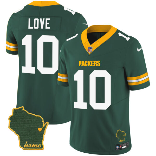 Men's Packers Home Patch Vapor Jersey V2 - All Stitched - Image 7