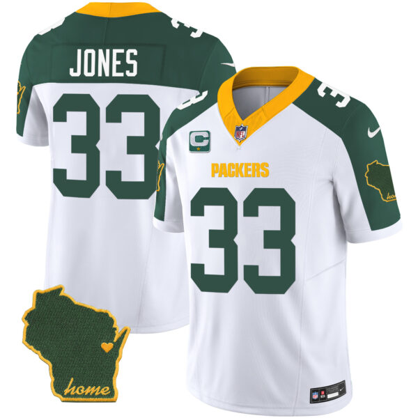 Men's Packers Home Patch Vapor Jersey V2 - All Stitched - Image 33