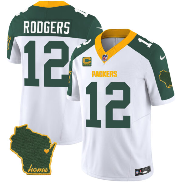 Men's Packers Home Patch Vapor Jersey V2 - All Stitched - Image 34