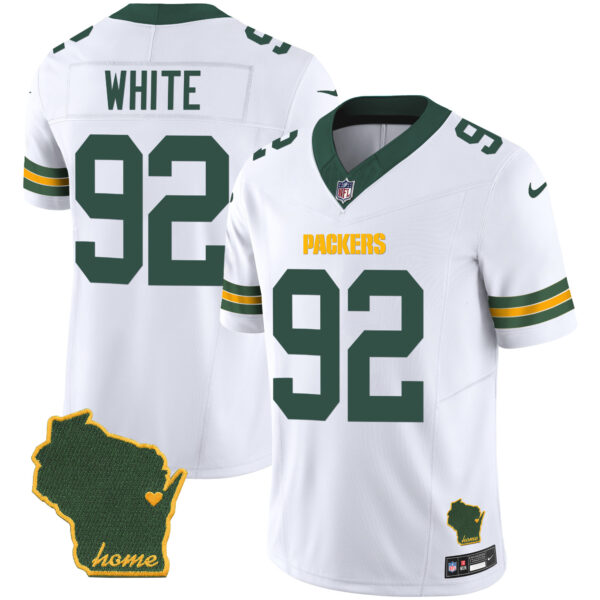 Men's Packers Home Patch Vapor Jersey V2 - All Stitched - Image 18