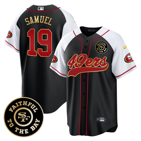 Men's 49ers Faithful To The Bay Patch Baseball Jersey - All Stitched - Image 2