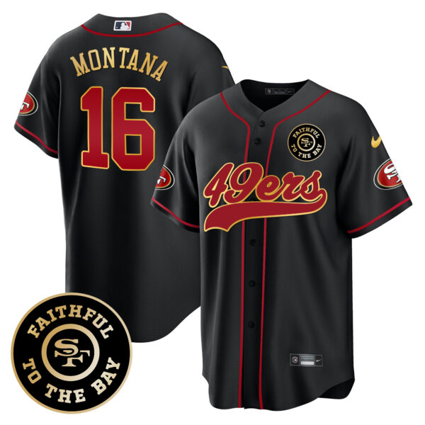 Men's 49ers Faithful To The Bay Patch Baseball Jersey - All Stitched - Image 19