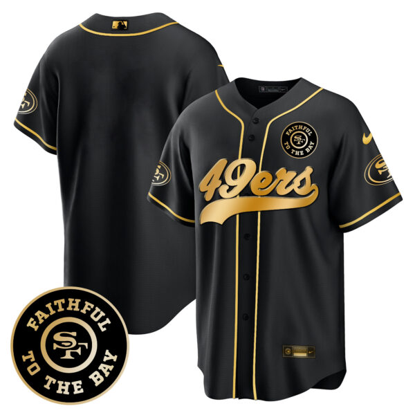 Men's 49ers Faithful To The Bay Patch Baseball Jersey - All Stitched - Image 55