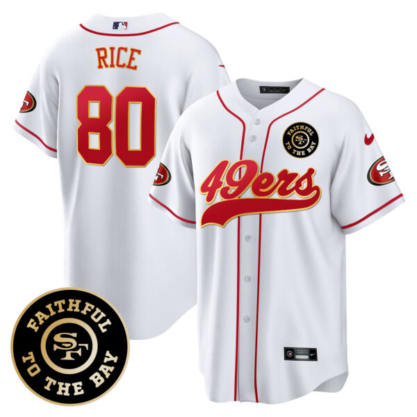 Men's 49ers Faithful To The Bay Patch Baseball Jersey - All Stitched - Image 39