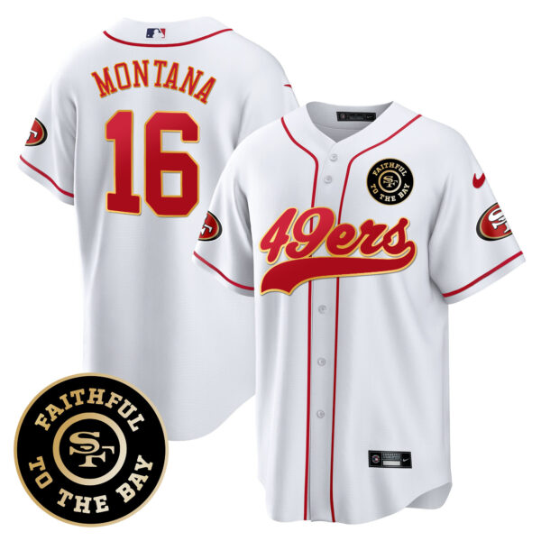 Men's 49ers Faithful To The Bay Patch Baseball Jersey - All Stitched - Image 41