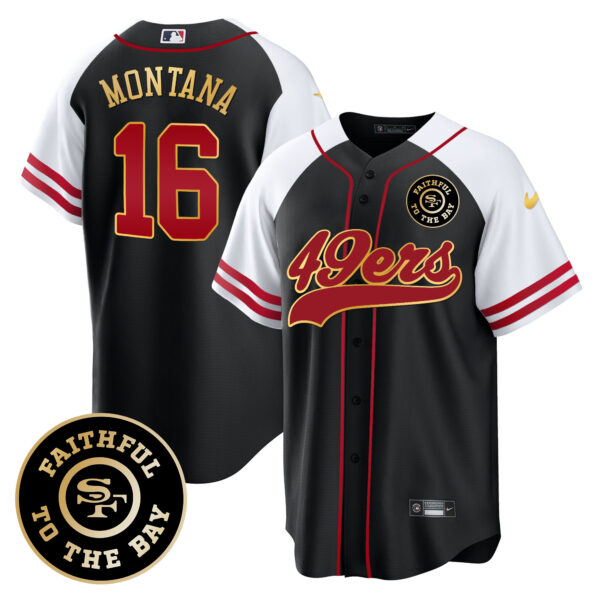Men's 49ers Faithful To The Bay Patch Baseball Jersey V2 - All Stitched - Image 8