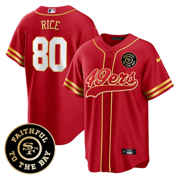 Men's 49ers Faithful To The Bay Patch Baseball Jersey V2 - All Stitched - Image 28
