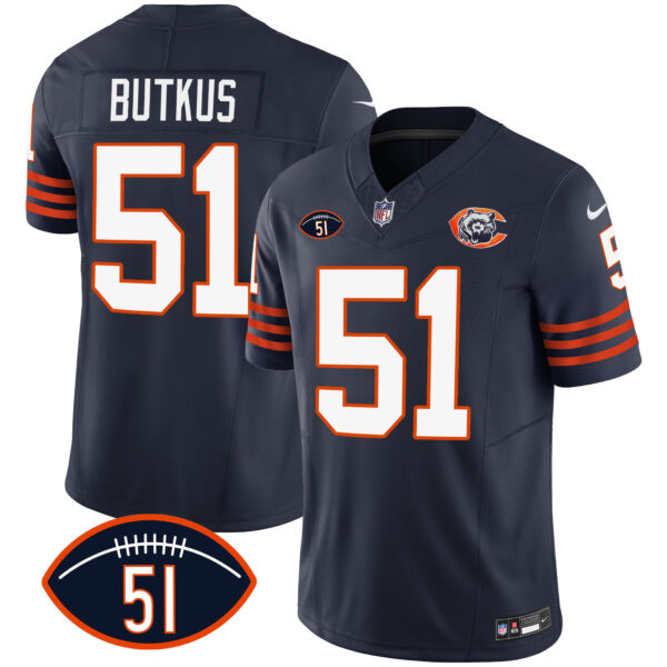 Men's Bears Throwback Dick Butkus Patch Jersey - All Stitched - Image 7