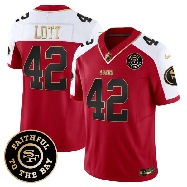 Men's 49ers Faithful To The Bay Patch Vapor Limited Jersey V6 - All Stitched - Image 49
