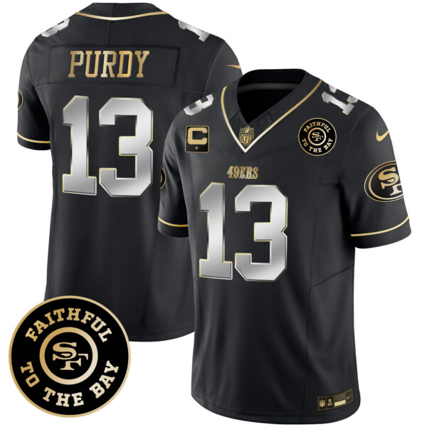 Men's 49ers Faithful To The Bay Patch Vapor Limited Jersey V6 - All Stitched - Image 33