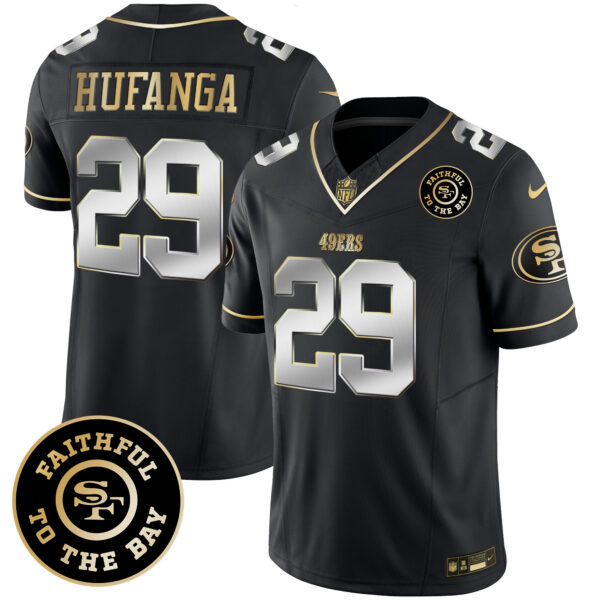 Men's 49ers Faithful To The Bay Patch Vapor Limited Jersey V6 - All Stitched - Image 40