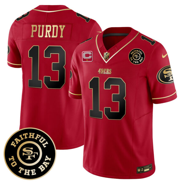 Men's 49ers Faithful To The Bay Patch Vapor Limited Jersey V6 - All Stitched - Image 23