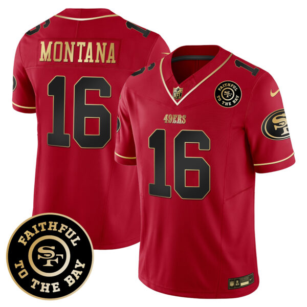 Men's 49ers Faithful To The Bay Patch Vapor Limited Jersey V6 - All Stitched - Image 28