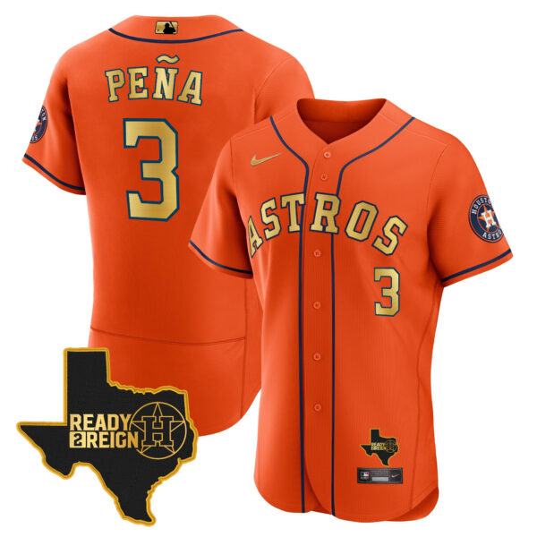 Men's Houston Astros 2024 Ready 2 Reign Flex Base Jersey - All Stitched - Image 15