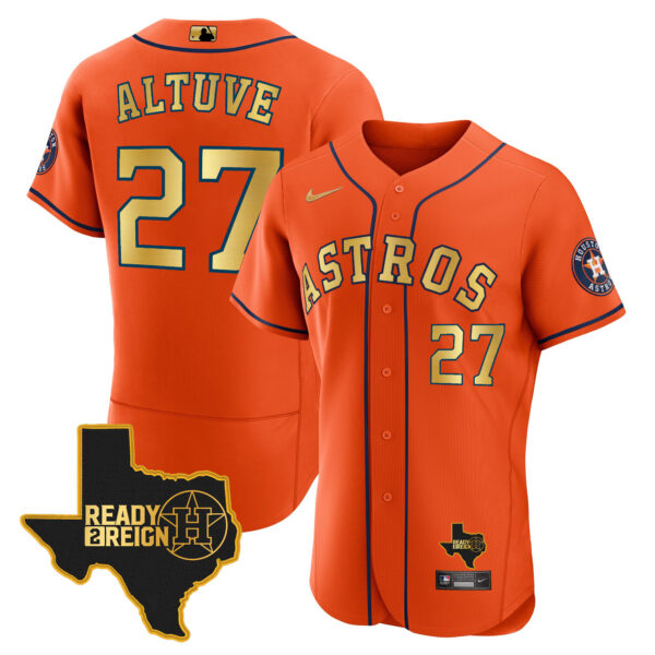 Men's Houston Astros 2024 Ready 2 Reign Flex Base Jersey - All Stitched - Image 17