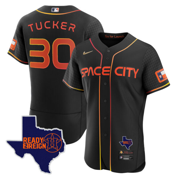 Men's Astros 2024 Space City Ready 2 Reign Flex Base Jersey - All Stitched - Image 20