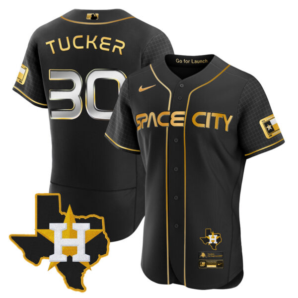 Men's Astros 2024 Space City Flex Base Jersey - Texas Patch - All Stitched - Image 6
