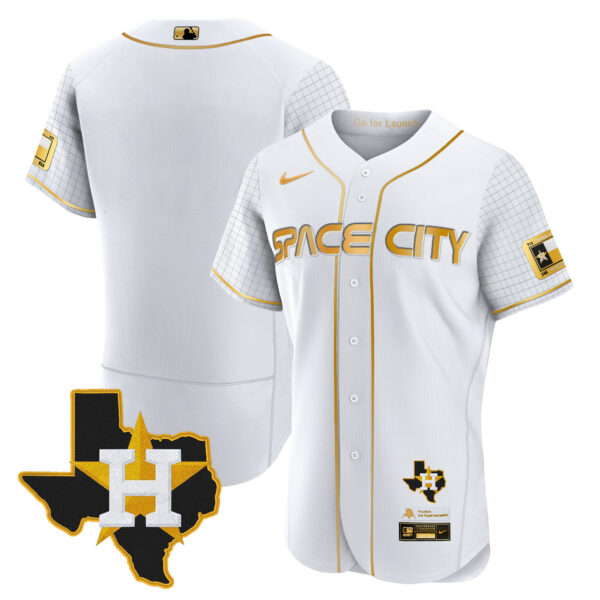 Men's Astros 2024 Space City Flex Base Jersey - Texas Patch - All Stitched - Image 14