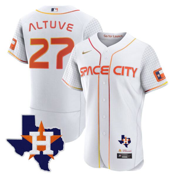 Men's Astros 2024 Space City Flex Base Jersey - Texas Patch - All Stitched - Image 24