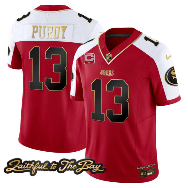 Men's 49ers Faithful To The Bay Patch Vapor Limited Jersey V3 - All Stitched - Image 43