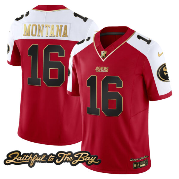 Men's 49ers Faithful To The Bay Patch Vapor Limited Jersey V3 - All Stitched - Image 48