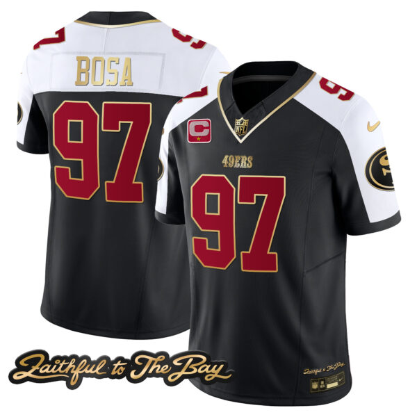Men's 49ers Faithful To The Bay Patch Vapor Limited Jersey V3 - All Stitched - Image 7