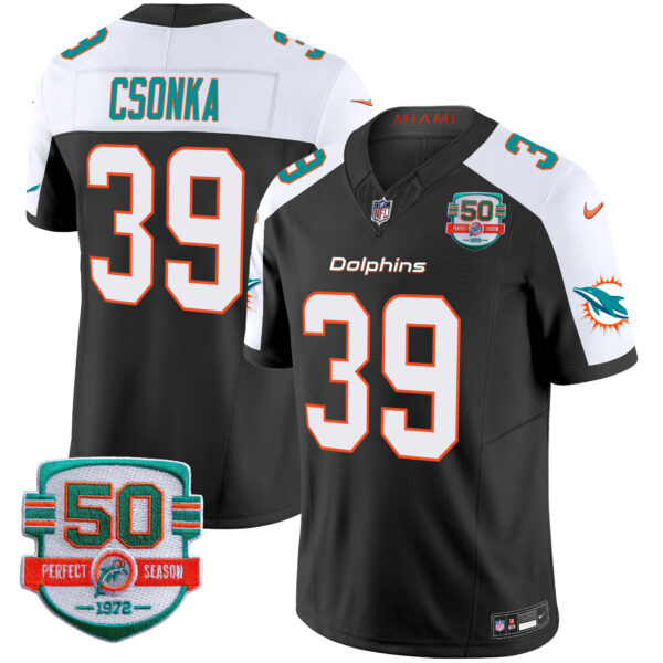 Youth's Dolphins 50th 1972 Perfect Season Patch Vapor Jersey - All Stitched - Image 7