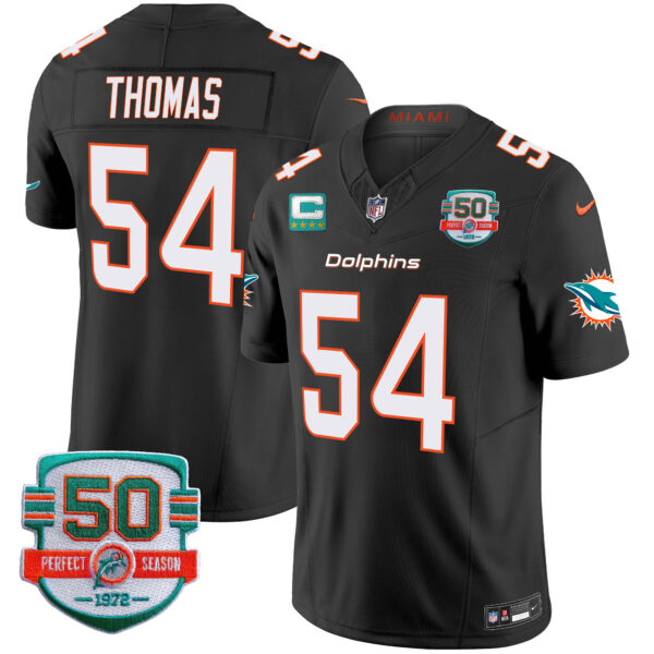 Youth's Dolphins 50th 1972 Perfect Season Patch Vapor Jersey - All Stitched - Image 34