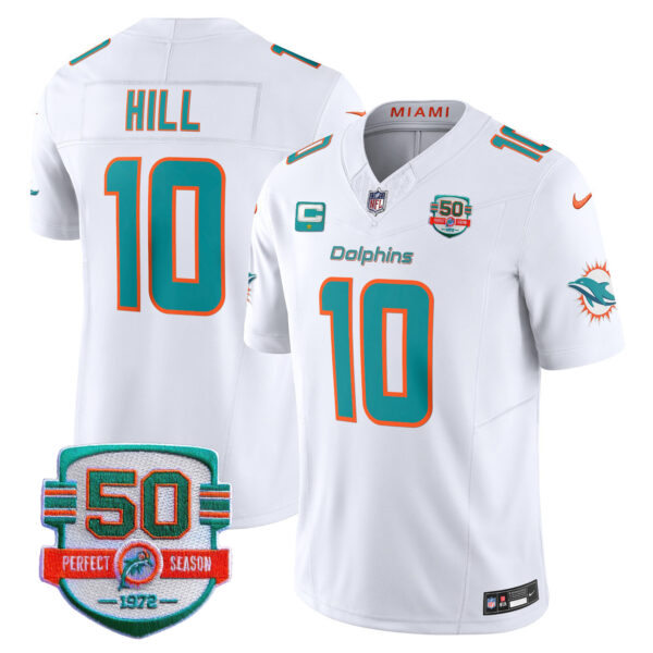Youth's Dolphins 50th 1972 Perfect Season Patch Vapor Jersey - All Stitched - Image 24