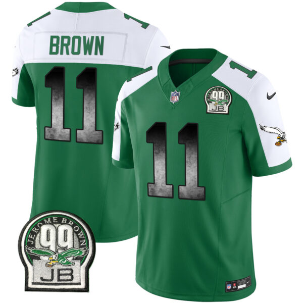 Men's Eagles Arch Smoke Kelly Green Vapor Jersey - All Stitched - Image 16
