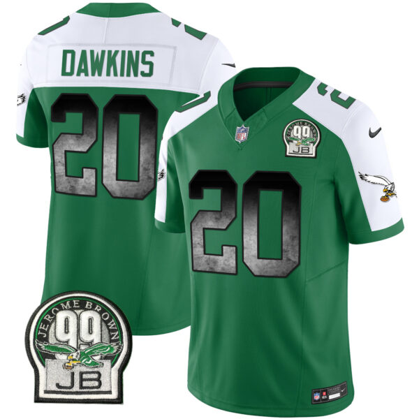 Men's Eagles Arch Smoke Kelly Green Vapor Jersey - All Stitched - Image 15