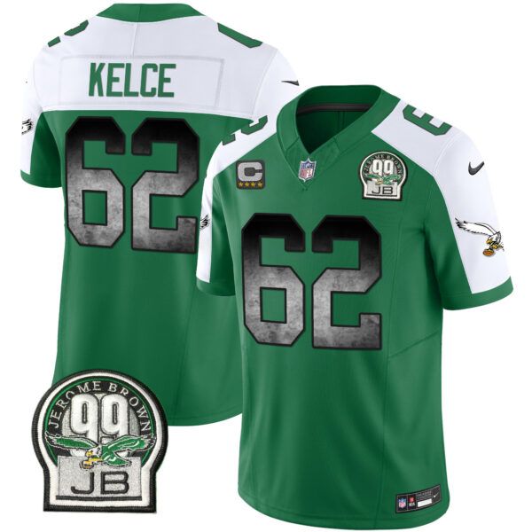 Men's Eagles Arch Smoke Kelly Green Vapor Jersey - All Stitched - Image 17