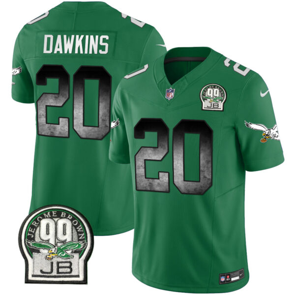 Men's Eagles Arch Smoke Kelly Green Vapor Jersey - All Stitched - Image 35
