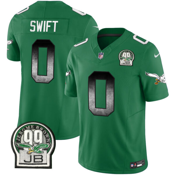 Men's Eagles Arch Smoke Kelly Green Vapor Jersey - All Stitched - Image 39