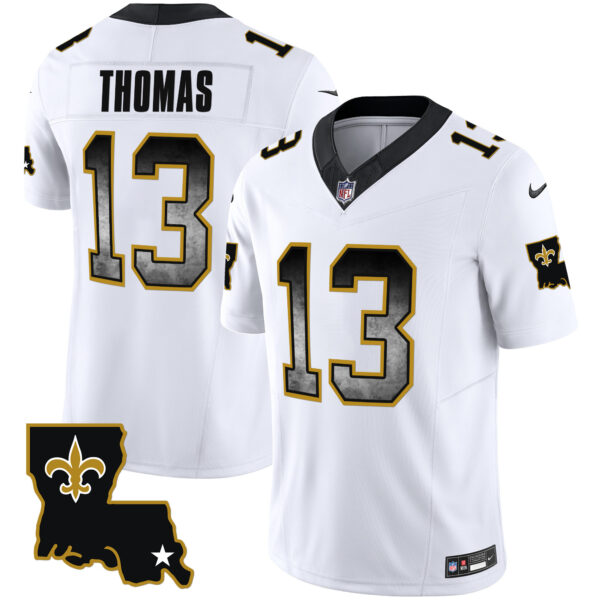 Men's Saints 1987 Legacy Arch Smoke Jersey - All Stitched - Image 16