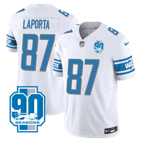 Men's Detroit Lions 90th Year Patch Jersey - All Stitched - Image 24