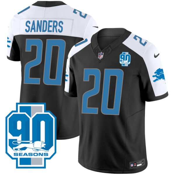 Men's Detroit Lions 90th Year Patch Jersey - All Stitched - Image 5