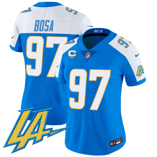 Women's Chargers Vapor Limited Jersey V2 - All Stitched - Image 4