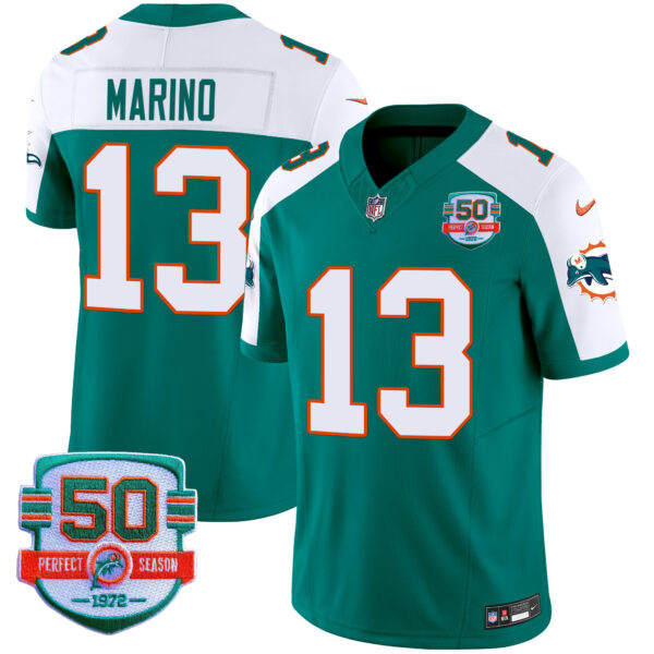 Men's Dolphins Throwback Vapor Jersey V2 - All Stitched - Image 5