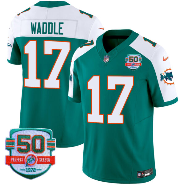 Men's Dolphins Throwback Vapor Jersey V2 - All Stitched - Image 2