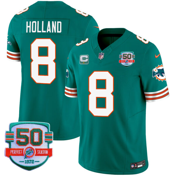Men's Dolphins Throwback Vapor Jersey V2 - All Stitched - Image 20